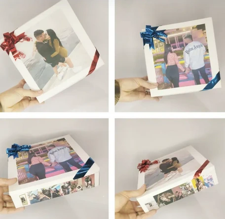 MAXI CAJA CON FOTOS EXTERIORES (Blanco, Sin capa protectora)