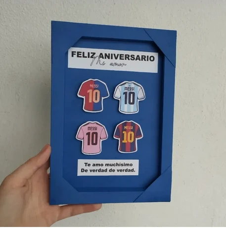 CUADRO CAMISETAS FUTBOLL (Negro, Sin capa protectora)
